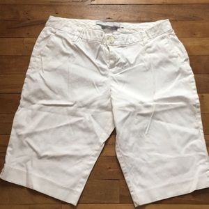 Women’s white shorts three quarter length